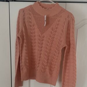 LOFT Peach V-Neck Sweater Brand new